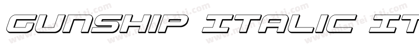 Gunship Italic Italic字体转换